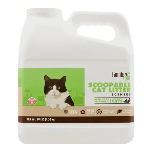 Family Pet Scoopable Scented Cat Litter, 10-lb.